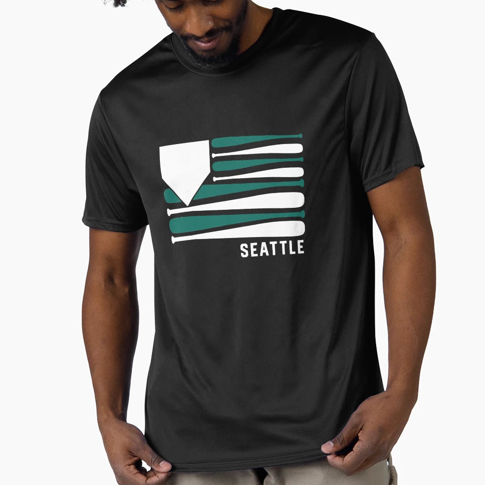 Seattle Baseball Is American T-Shirt - Novelty Apparel for Adults - T-Shirt, Sweatshirt, Hoodie