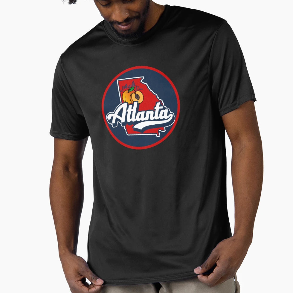 Atlanta Peaches Crest T-Shirt - Fun Novelty Design Unisex - T-Shirt, Sweatshirt, Hoodie