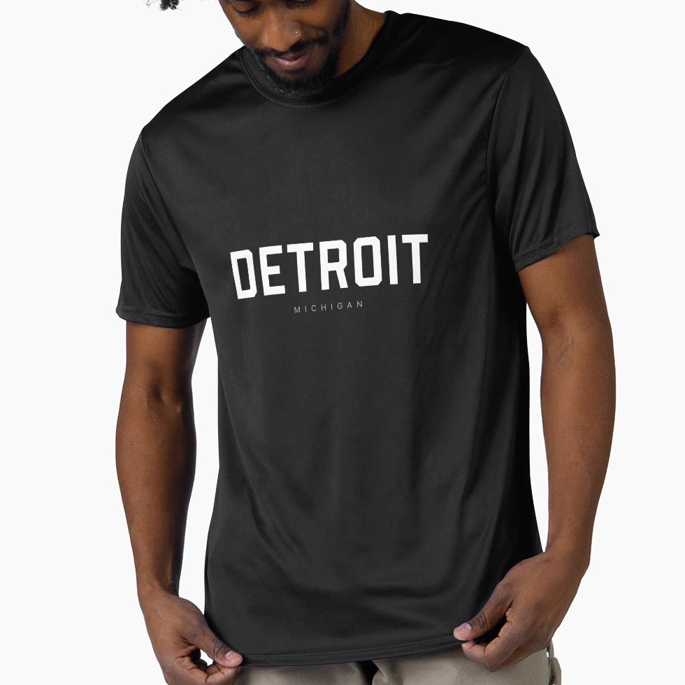 Detroit Michigan T-Shirt - Minimalist Print Men Women - T-Shirt, Sweatshirt, Hoodie