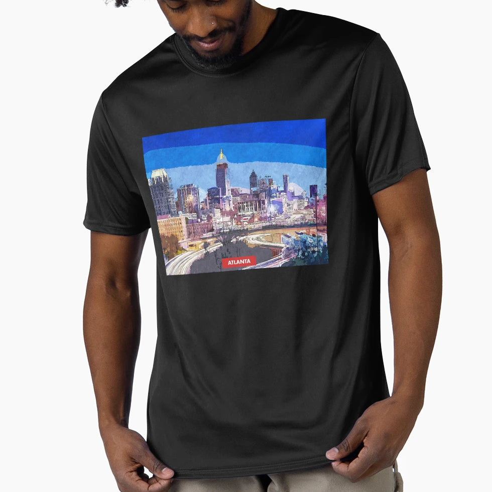 Atlanta City Skyline T-Shirt - Minimalist Print for Adults - T-Shirt, Sweatshirt, Hoodie