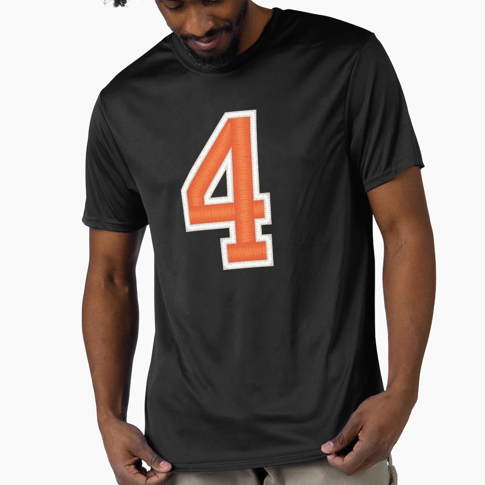 Sports Number 4 Jersey Four Orange T-Shirt - Aesthetic Graphic Men Women - T-Shirt, Sweatshirt, Hoodie