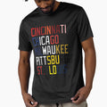Nl Central Teams Locations And Colors T-Shirt - Trendy Graphic Men Women - T-Shirt, Sweatshirt, Hoodie