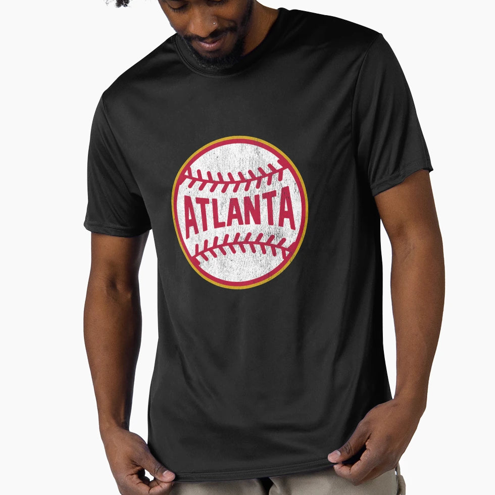 Atlanta Baseball Stitches T-Shirt - Custom Art Print Unisex - T-Shirt, Sweatshirt, Hoodie