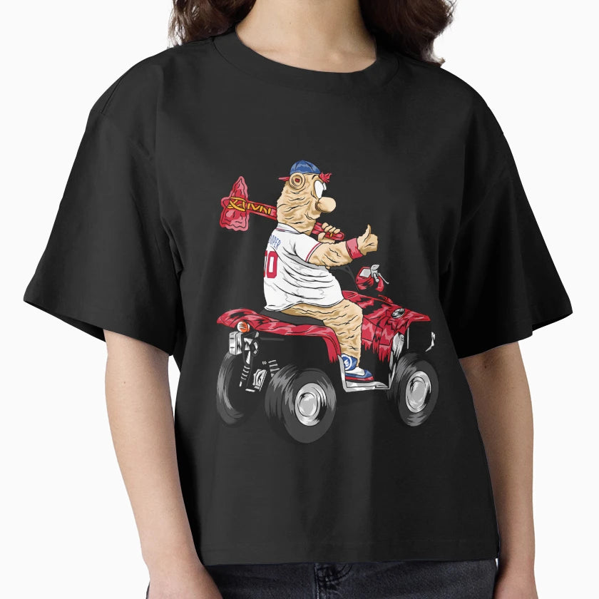 Quad Bloop Funny Race Mascot Braves T-Shirt - Casual Everyday Wear Unisex - T-Shirt, Sweatshirt, Hoodie