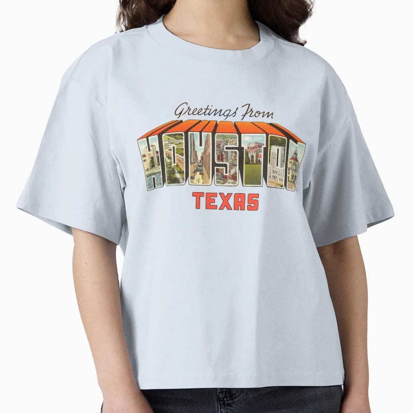 Greetings From Houston Texas 1 T-Shirt - Unique Graphic for Adults - T-Shirt, Sweatshirt, Hoodie