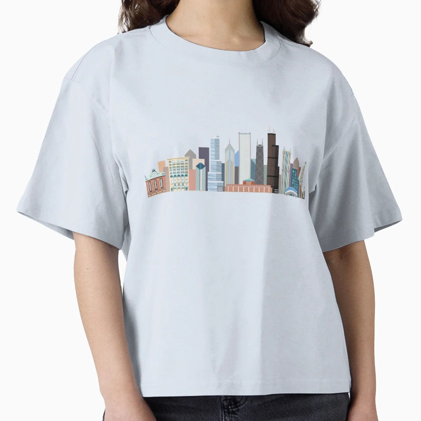 Chicago Skyline T-Shirt - Unique Graphic Unisex - T-Shirt, Sweatshirt, Hoodie