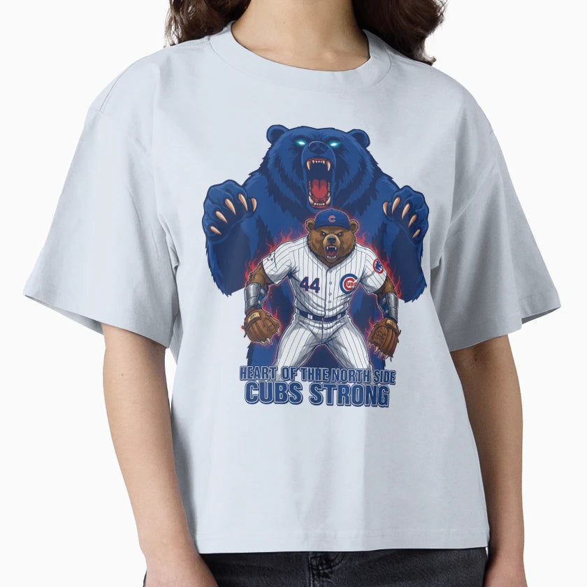 Furious Bear Baseball Mascot Chicago T-Shirt - Fun Novelty Design Unisex - T-Shirt, Sweatshirt, Hoodie