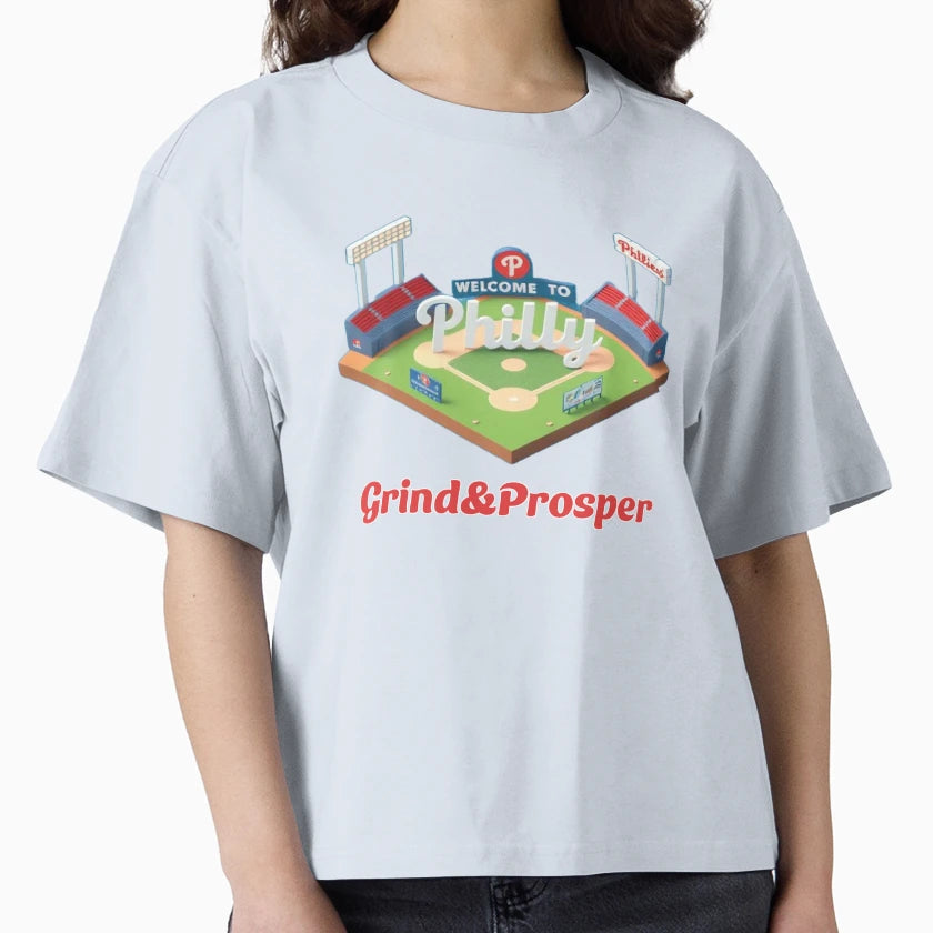 Philly Stadium Grind Prosper Baseball T-Shirt - Custom Art Print Unisex - T-Shirt, Sweatshirt, Hoodie