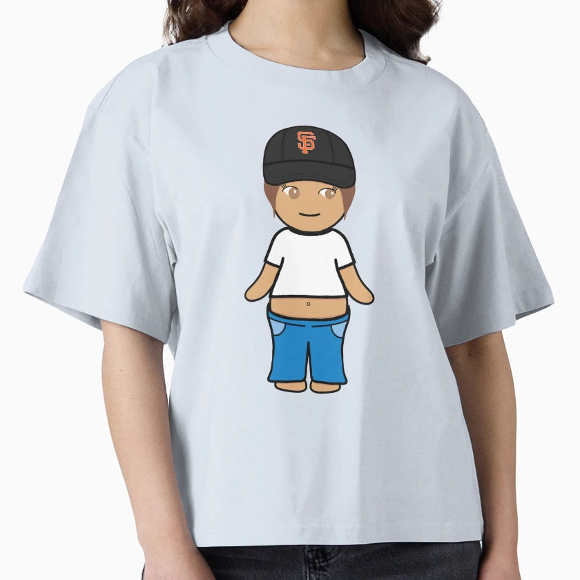 Chibi Baseball Cutie Sf Giants Fan T-Shirt - Custom Art Print for Adults - T-Shirt, Sweatshirt, Hoodie