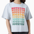 Houston Repeated Sunset Colors T-Shirt - Fun Novelty Design Unisex - T-Shirt, Sweatshirt, Hoodie
