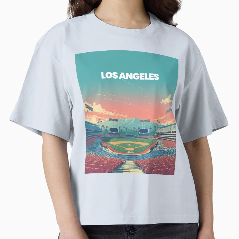 Los Angeles Sunset Ballpark T-Shirt - Minimalist Print for Adults - T-Shirt, Sweatshirt, Hoodie