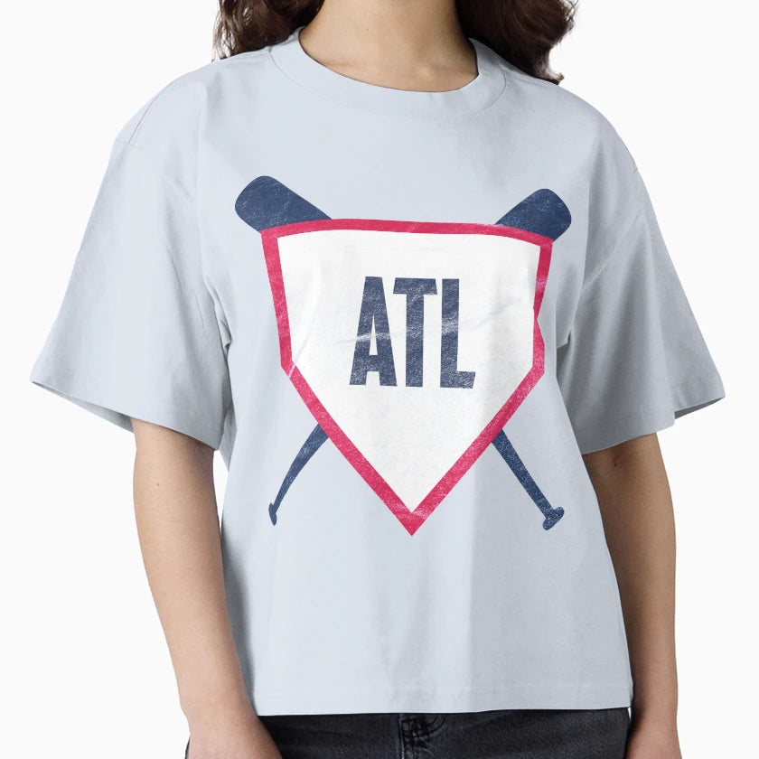 Atlanta Abbreviation Baseball Home T-Shirt - Fun Novelty Design Unisex - T-Shirt, Sweatshirt, Hoodie