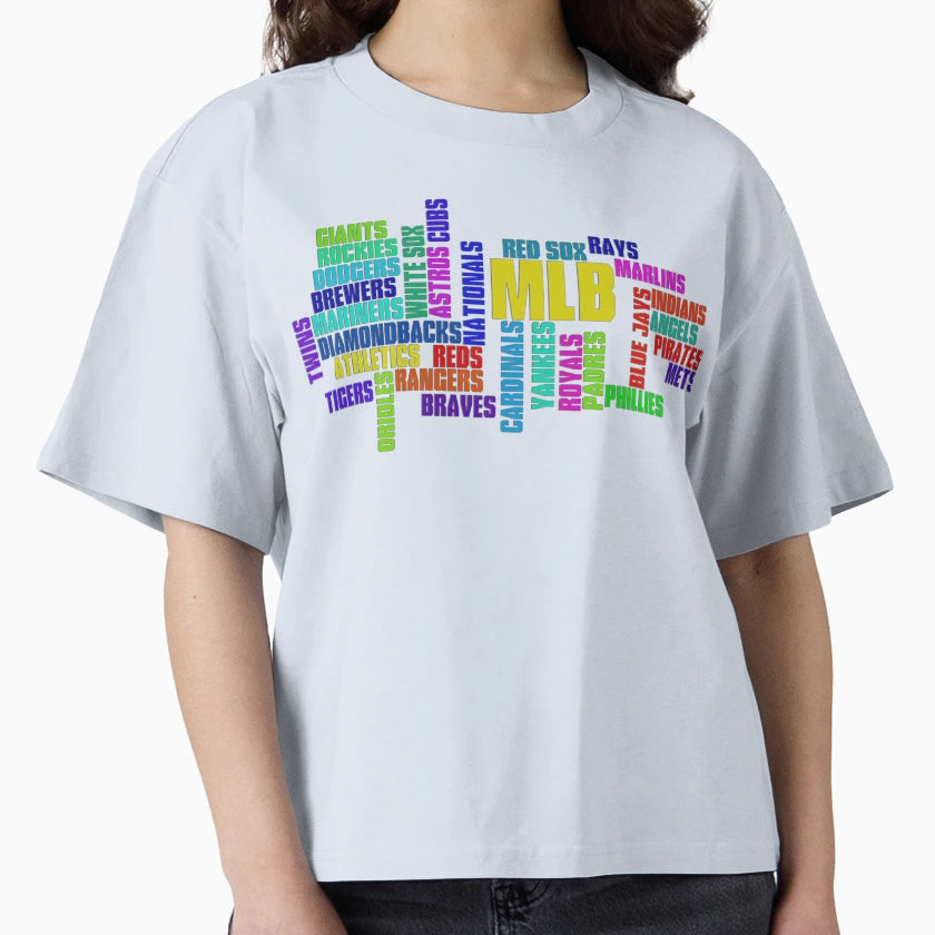 Mlb Team Typography T-Shirt - Fun Novelty Design Men Women - T-Shirt, Sweatshirt, Hoodie