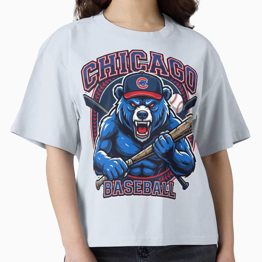 Angry Blue Bear Baseball Fighter T-Shirt - Custom Art Print Men Women - T-Shirt, Sweatshirt, Hoodie