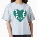 Seattle Baseball Heart And Stitches Icon T-Shirt - Graphic Print for Adults - T-Shirt, Sweatshirt, Hoodie