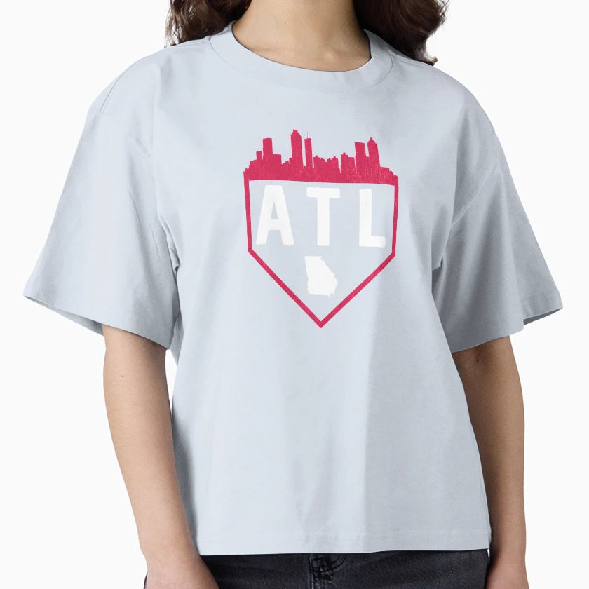 Atlanta Baseball Home Plate Atl T-Shirt - Novelty Apparel for Adults - T-Shirt, Sweatshirt, Hoodie