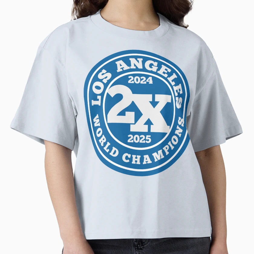 Los Angeles 2X World Champions T-Shirt - Custom Art Print Men Women - T-Shirt, Sweatshirt, Hoodie
