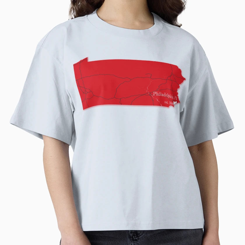 Philadelphia Pa Red T-Shirt - Novelty Apparel Unisex - T-Shirt, Sweatshirt, Hoodie