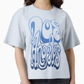 Los Angeles Lettering Art Blue T-Shirt - Fun Novelty Design for Adults - T-Shirt, Sweatshirt, Hoodie