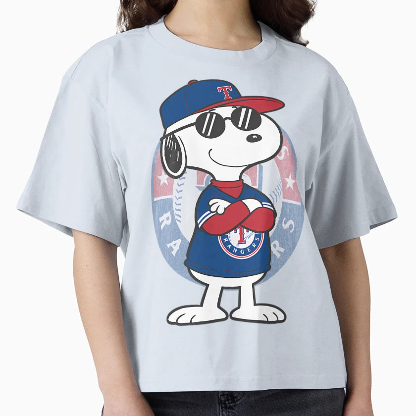 Snoopy Rangers Baseball T-Shirt - Streetwear Style Men Women - T-Shirt, Sweatshirt, Hoodie