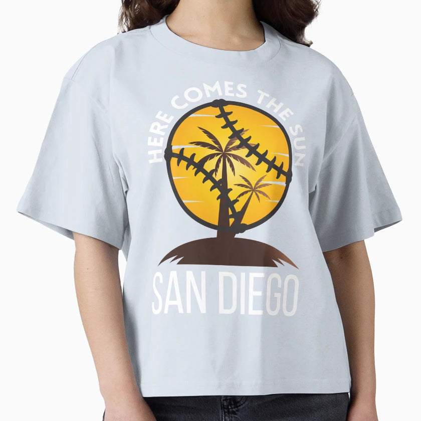 Here Comes Sun San Diego T-Shirt - Casual Everyday Wear Men Women - T-Shirt, Sweatshirt, Hoodie