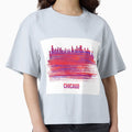 Chicago City Skyline T-Shirt - Unique Graphic Unisex - T-Shirt, Sweatshirt, Hoodie