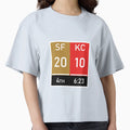 Kansas City Superbowl Score T-Shirt - Custom Art Print Unisex - T-Shirt, Sweatshirt, Hoodie