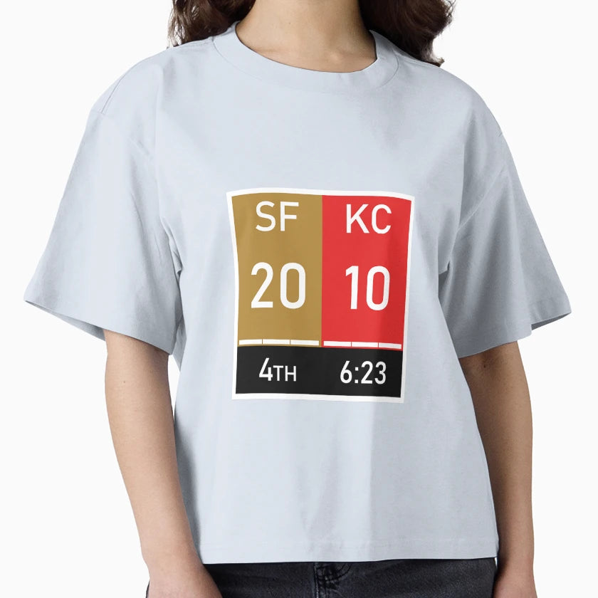 Kansas City Superbowl Score T-Shirt - Custom Art Print Unisex - T-Shirt, Sweatshirt, Hoodie