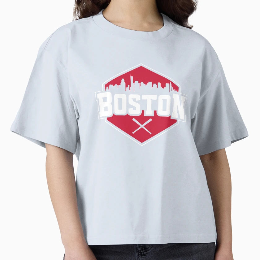 Boston Baseball Modern City Skyline T-Shirt - Fun Novelty Design Unisex - T-Shirt, Sweatshirt, Hoodie