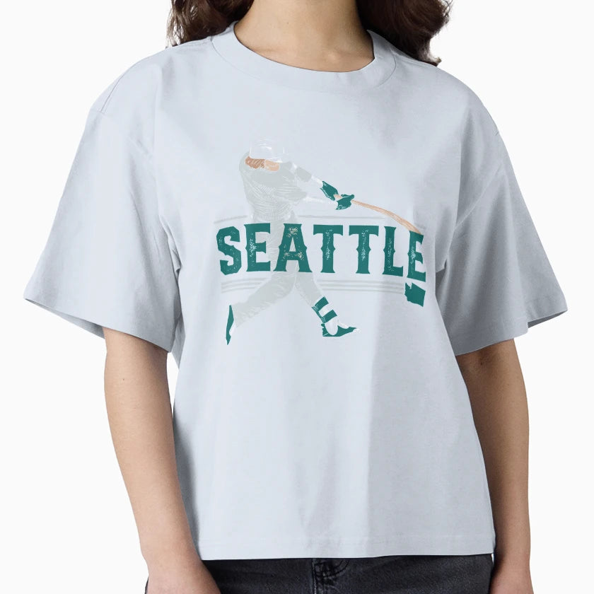 Seattle Baseball Slugger Home Run T-Shirt - Unique Graphic Men Women - T-Shirt, Sweatshirt, Hoodie