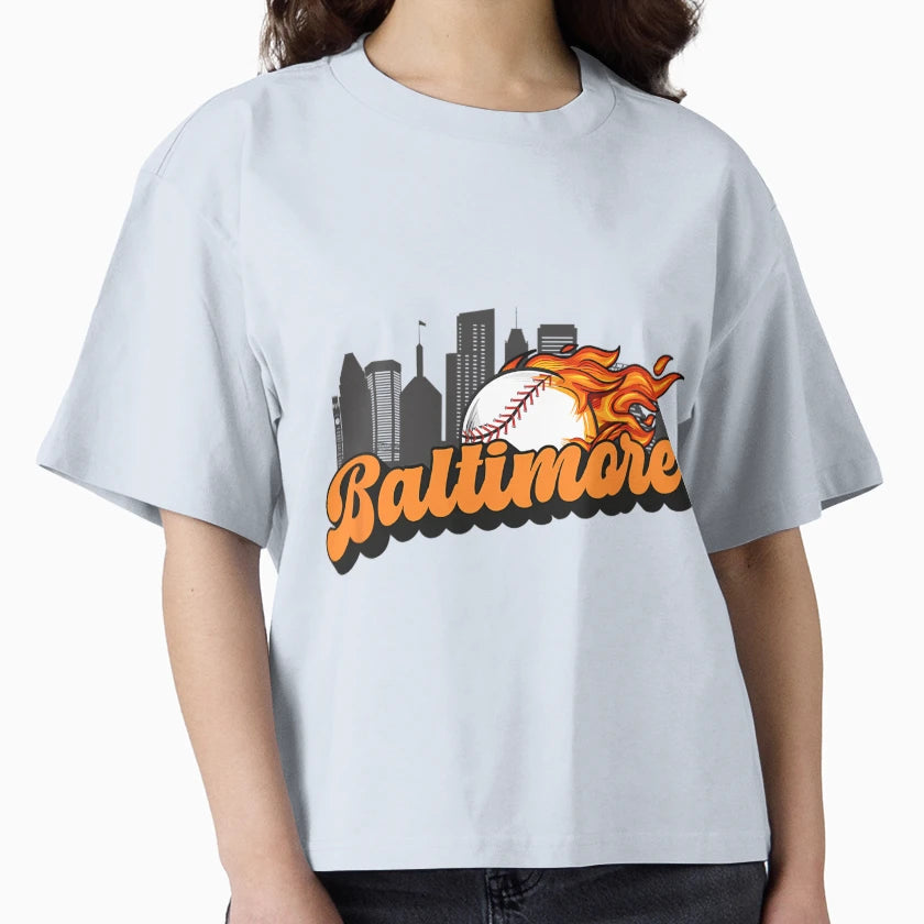 Baltimore Baseball City Skyline T-Shirt - Casual Everyday Wear for Adults - T-Shirt, Sweatshirt, Hoodie