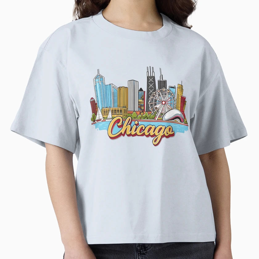 Chicago T-Shirt - Custom Art Print Men Women - T-Shirt, Sweatshirt, Hoodie