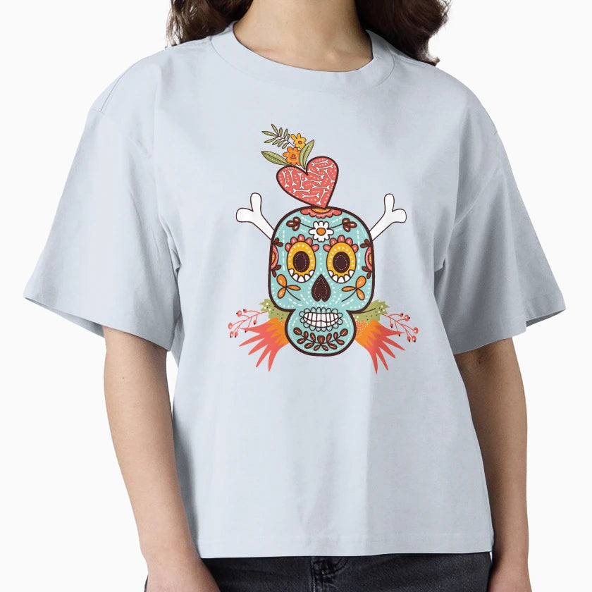 Sugar Skull Smile T-Shirt - Unique Graphic for Adults - T-Shirt, Sweatshirt, Hoodie