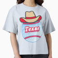 Texas Baseball Cowboy Hat T-Shirt - Aesthetic Graphic Unisex - T-Shirt, Sweatshirt, Hoodie