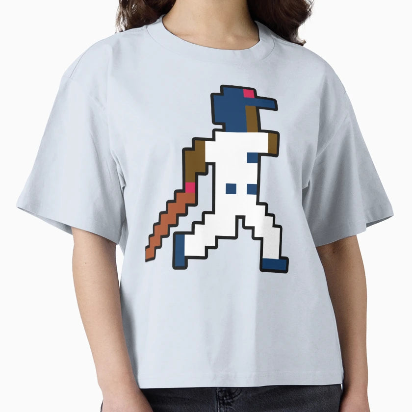 Minnesota Pixel Baseball Player T-Shirt - Novelty Apparel for Adults - T-Shirt, Sweatshirt, Hoodie