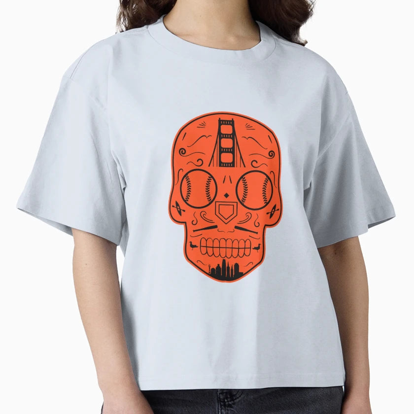 San Francisco Baseball Sugar Skull T-Shirt - Streetwear Style Men Women - T-Shirt, Sweatshirt, Hoodie