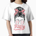 Philly Baseball Fans Messy Bun T-Shirt - Streetwear Style Unisex - T-Shirt, Sweatshirt, Hoodie