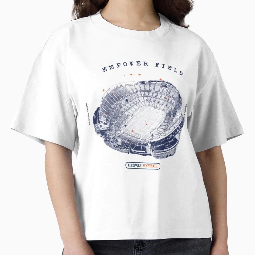 Empower Field Broncos Inspired T-Shirt - Minimalist Print Men Women - T-Shirt, Sweatshirt, Hoodie