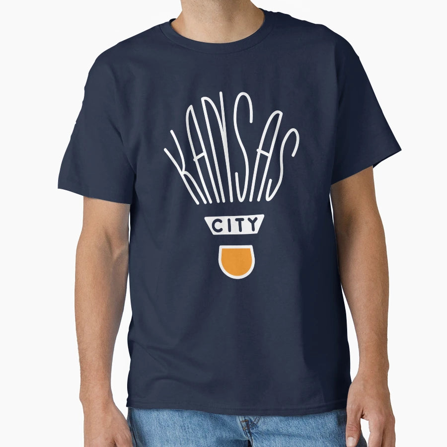 Kansas City Shuttlecock Type White T-Shirt - Trendy Graphic Men Women - T-Shirt, Sweatshirt, Hoodie