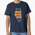 Chicago Bears Illinois State Outline T-Shirt - Unique Graphic Unisex - T-Shirt, Sweatshirt, Hoodie