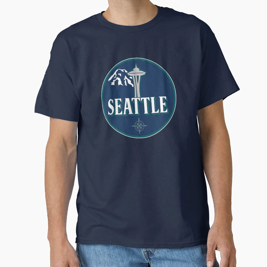 Seattle Icons Crest T-Shirt - Novelty Apparel Unisex - T-Shirt, Sweatshirt, Hoodie