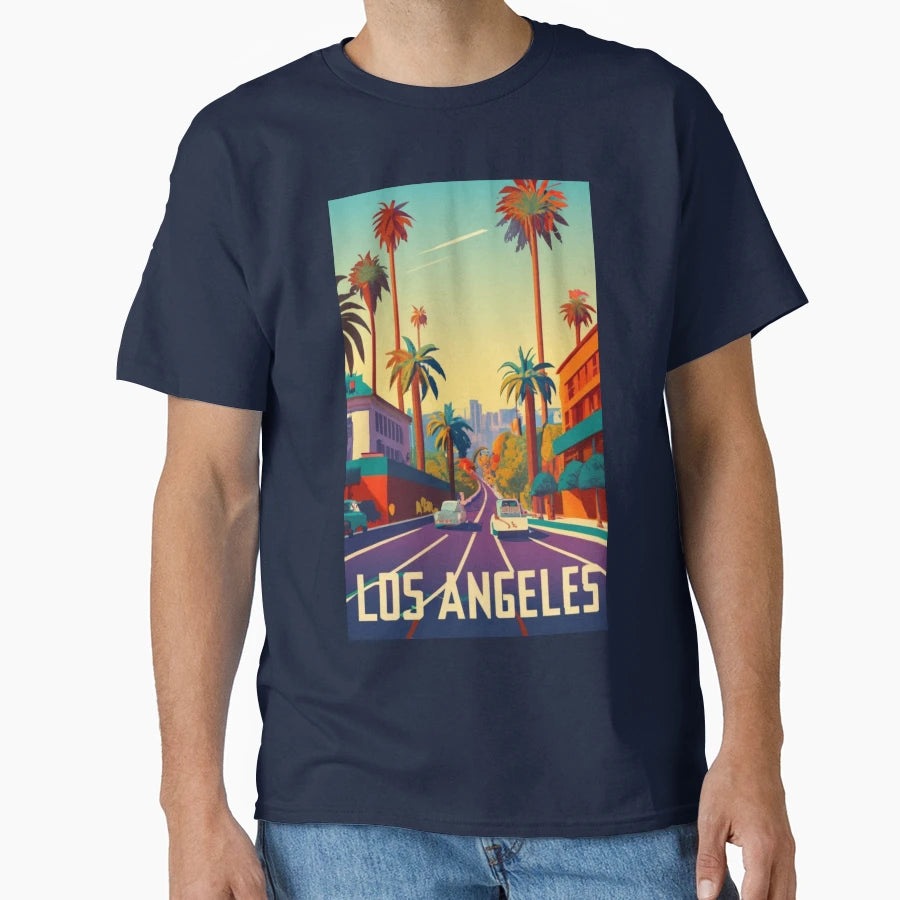 Travel Art Los Angeles T-Shirt - Casual Everyday Wear for Adults - T-Shirt, Sweatshirt, Hoodie