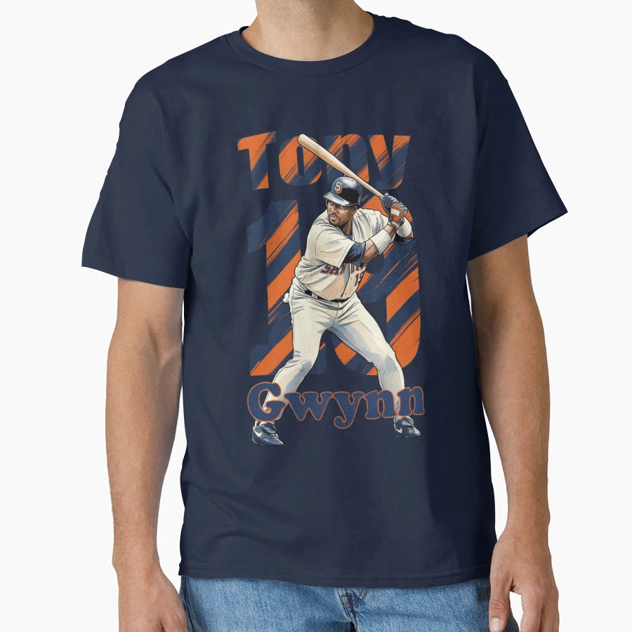 Tony Gwynn 19 San Diego Baseball Legend T-Shirt - Novelty Apparel Unisex - T-Shirt, Sweatshirt, Hoodie