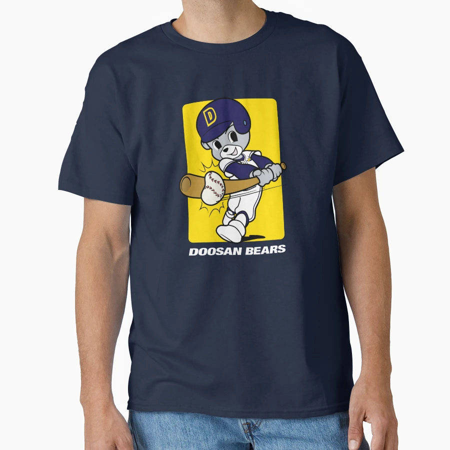 2000S Doosan Bear Navy T-Shirt - Custom Art Print Unisex - T-Shirt, Sweatshirt, Hoodie