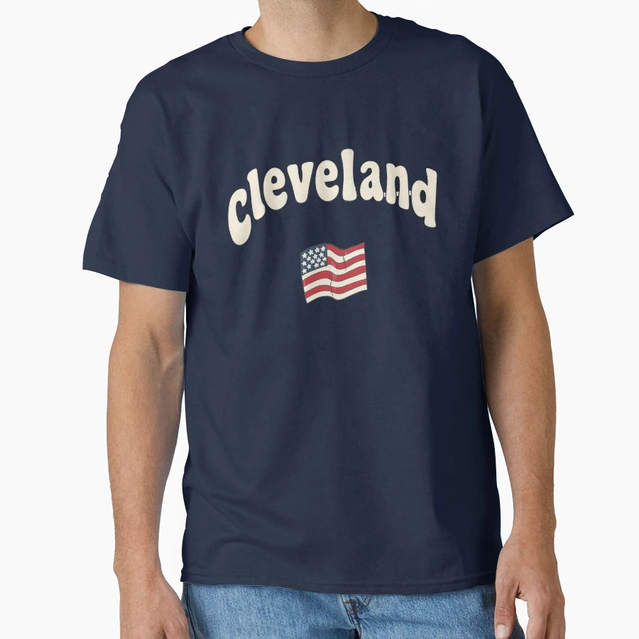 Cleveland Ohio Pastel Skyline T-Shirt - Novelty Apparel Unisex - T-Shirt, Sweatshirt, Hoodie