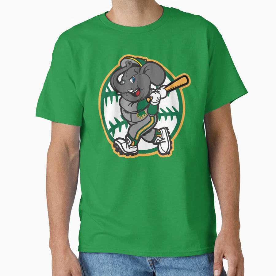Oakland As Elephant Baseball T-Shirt - Streetwear Style for Adults - T-Shirt, Sweatshirt, Hoodie