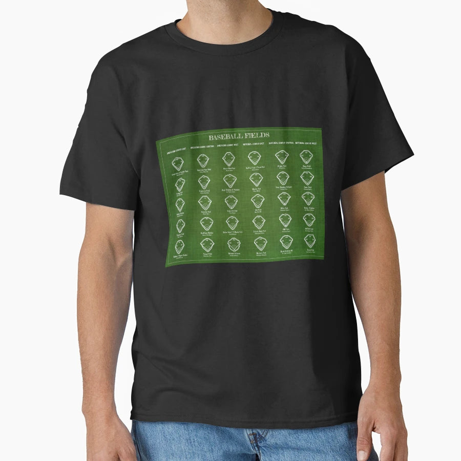 Baseball Fields Green Version T-Shirt - Aesthetic Graphic Men Women - T-Shirt, Sweatshirt, Hoodie