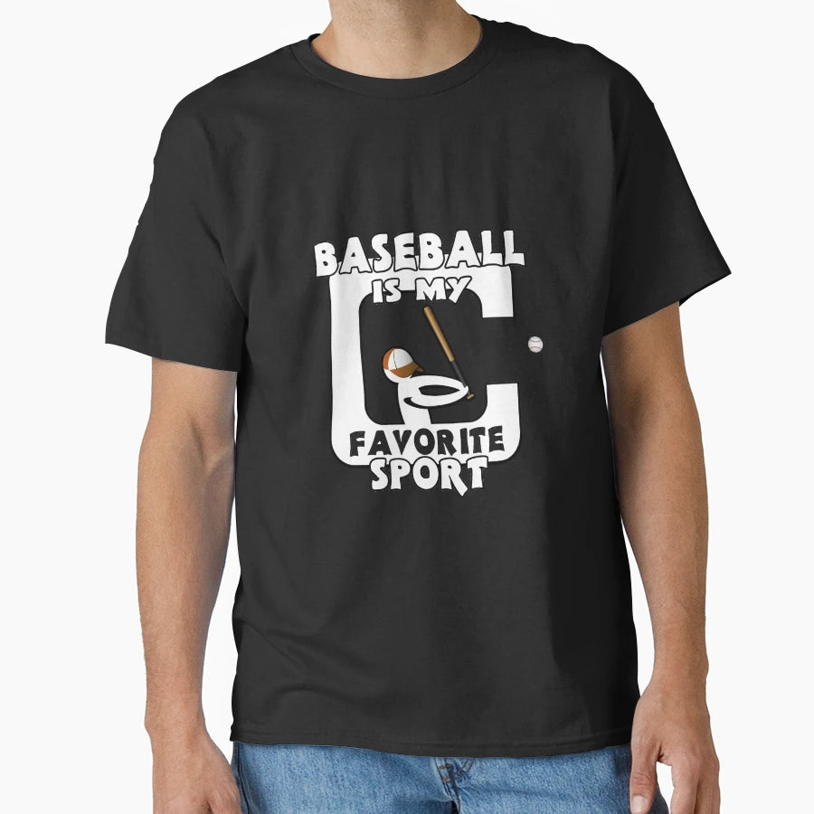 Baseball Is My Favorite Sport T-Shirt - Custom Art Print Unisex - T-Shirt, Sweatshirt, Hoodie