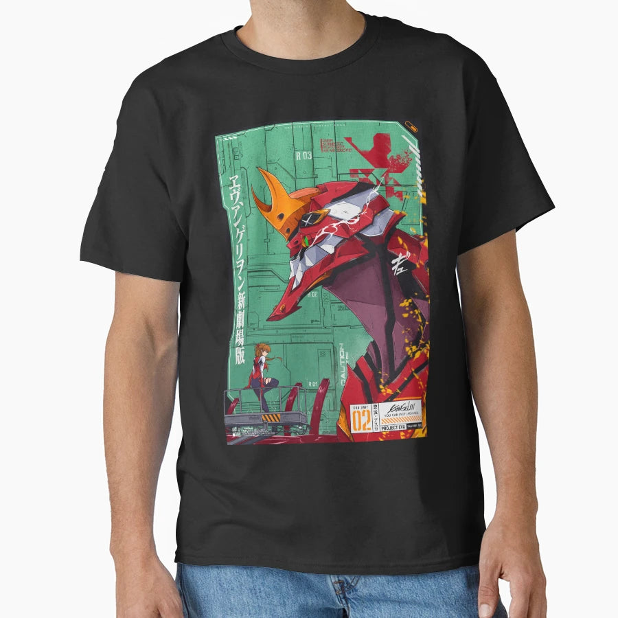 Eva 02 Rebuild T-Shirt - Casual Everyday Wear Unisex - T-Shirt, Sweatshirt, Hoodie