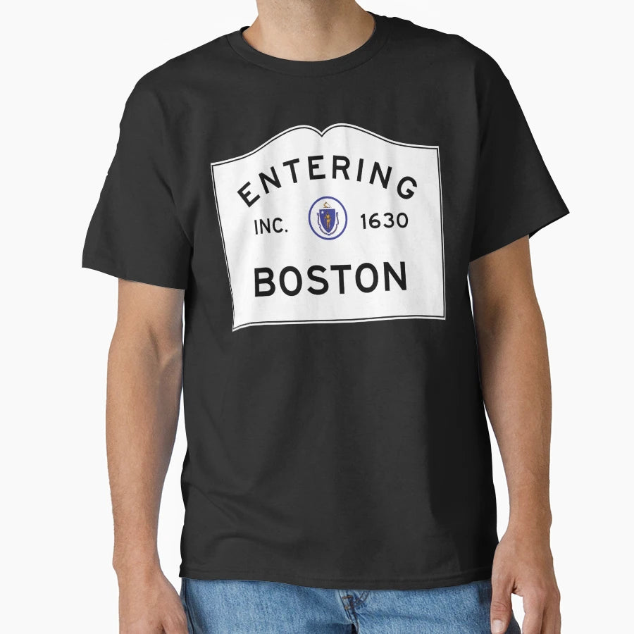 Entering Boston Commonwealth T-Shirt - Graphic Print for Adults - T-Shirt, Sweatshirt, Hoodie